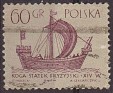 Poland - 1963 - Ships - 60 Groszv - Bordeaux - Polonia, Ships - Scott 1129 - Frisian Ship Koga S.XIV - 0